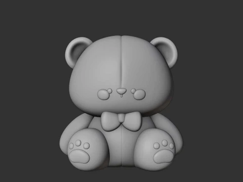 Valentine bear 3D Print Model