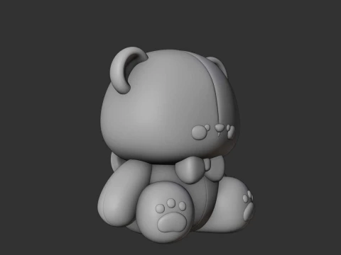 Valentine bear 3D Print Model