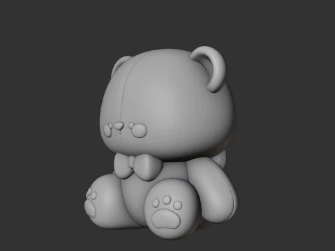 Valentine bear 3D Print Model