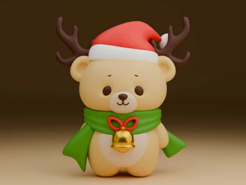 Christmas bear deer 3D 프린트 모델