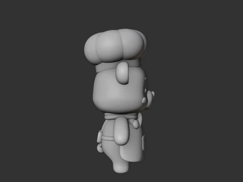 Chef bear 3D Print Model