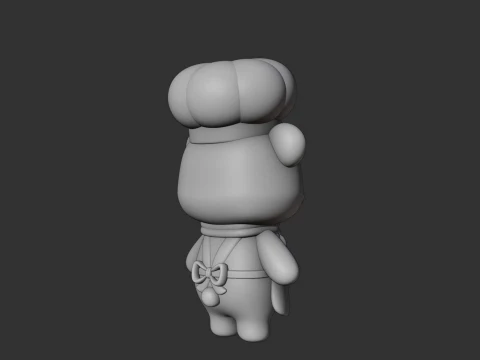 Chef bear 3D Print Model