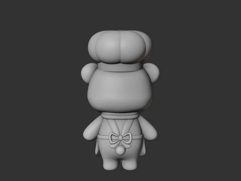 Chef bear 3D Print Model