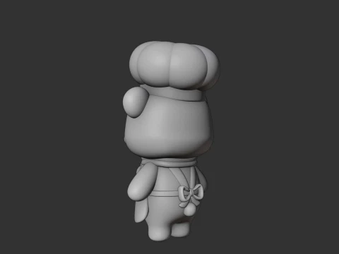 Chef bear 3D Print Model