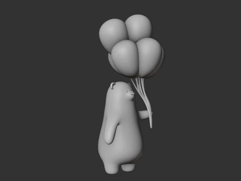 Cute bear 3D Print Model