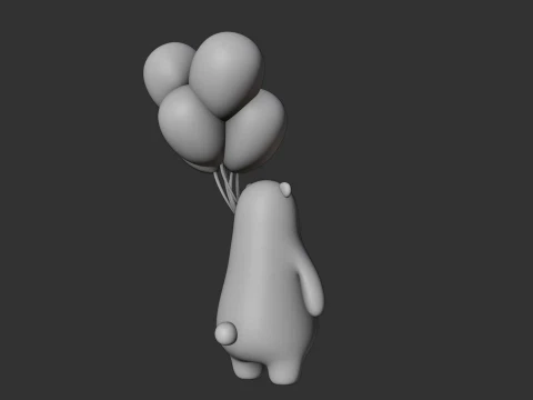 Cute bear 3D Print Model
