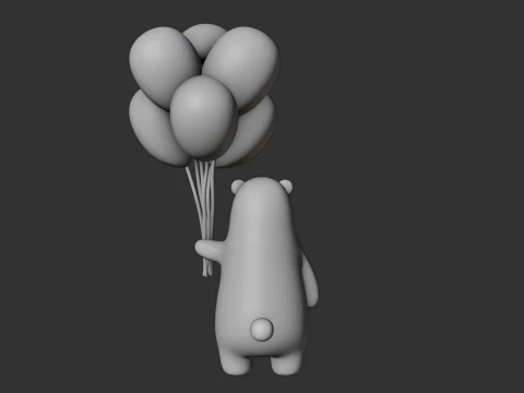 Cute bear 3D Print Model