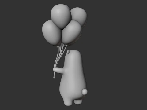 Cute bear 3D Print Model
