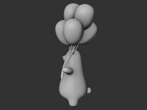 Cute bear 3D Print Model