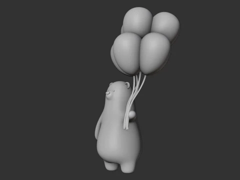 Cute bear 3D Print Model