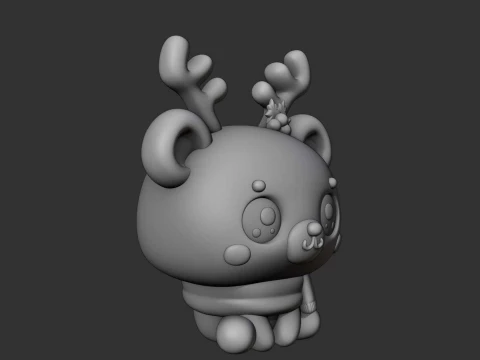 Christmas deer bear 3D Print Model
