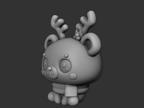 Christmas deer bear 3D Print Model