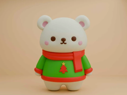 Christmas bear figure Modelo de impresión 3D