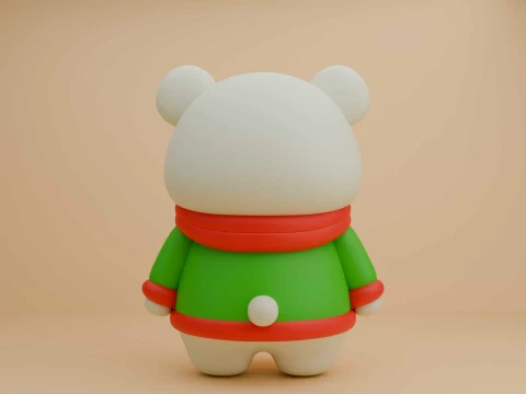 Christmas bear figure 3D Print Model