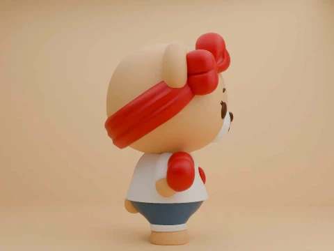 Valentine cute teddy bear 3D Print Model