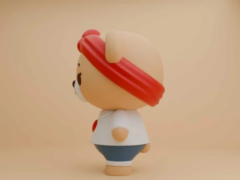 Valentine cute teddy bear 3D Print Model