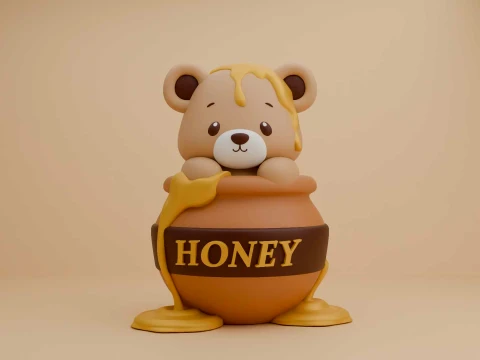 Honey teddy bear 3D Принт Модель