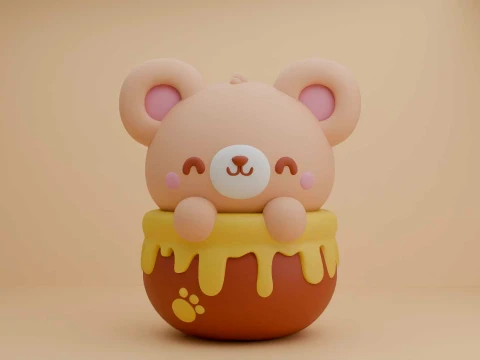 Honey teddy bear 3D Принт Модель