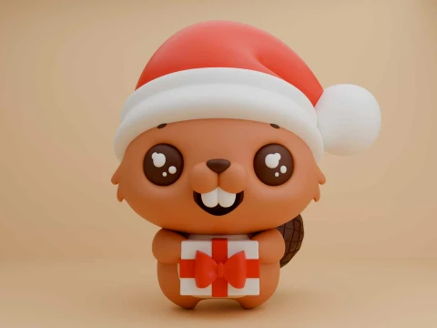 Beaver toy for christmas 3D Print Model