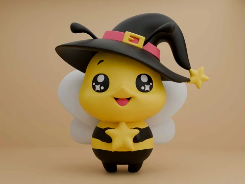 Bee wizard toy for halloween day 3Dプリントモデル