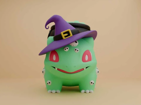 Pokemon bulbasaur figure for halloween day Modelo de impresión 3D