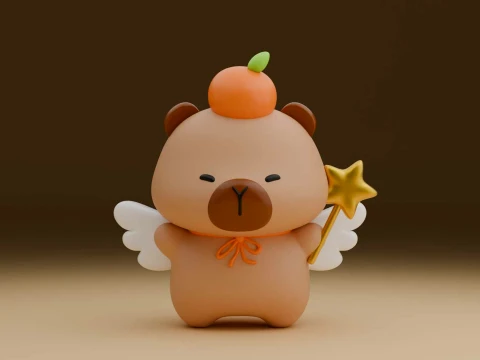 Cute capybara angle 3D Druckmodell