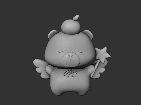 Cute capybara angle 3D Print Model