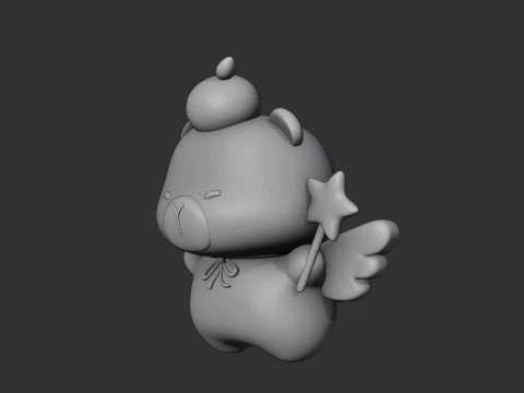 Cute capybara angle 3D Print Model