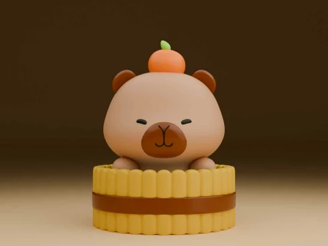 Cute capybara toy 3D Print Model
