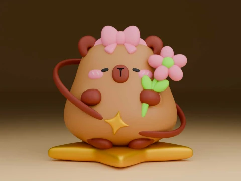 Cute capybara toy Model do druku 3D