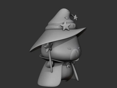 Cute capybara wizard toy for halloween 3D Print Model