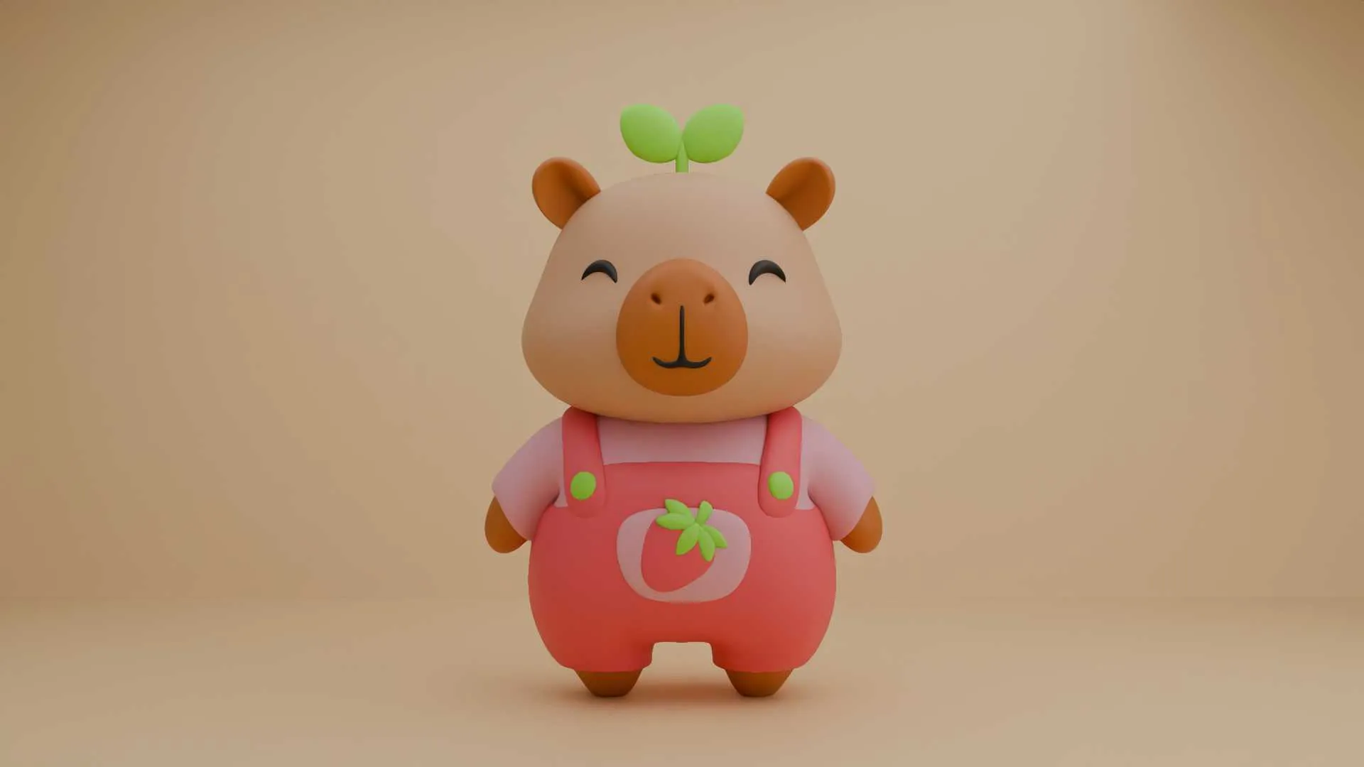 Capybara toy 3D Print Model .c4d .max .obj .3ds .fbx .stl .blend 