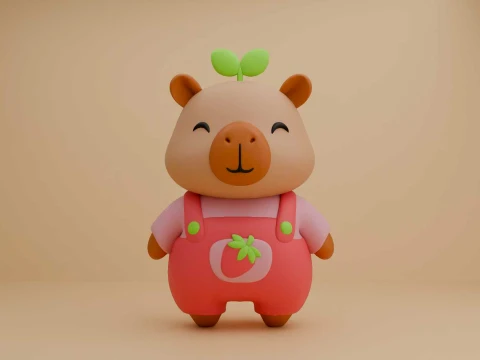 Capybara toy 3Dプリントモデル