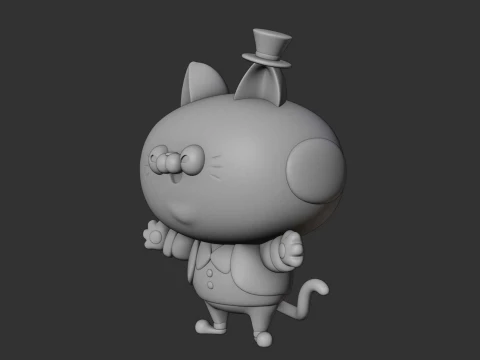 Cat figure 3D Print Model