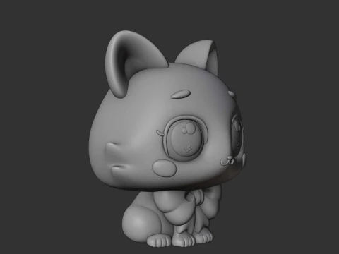 Cute cat figure 3D Print Model