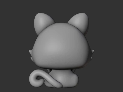 Cute cat figure 3D Print Model