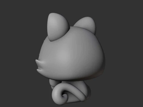 Cute cat figure 3D Print Model