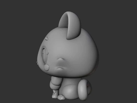 Cute cat figure 3D Print Model