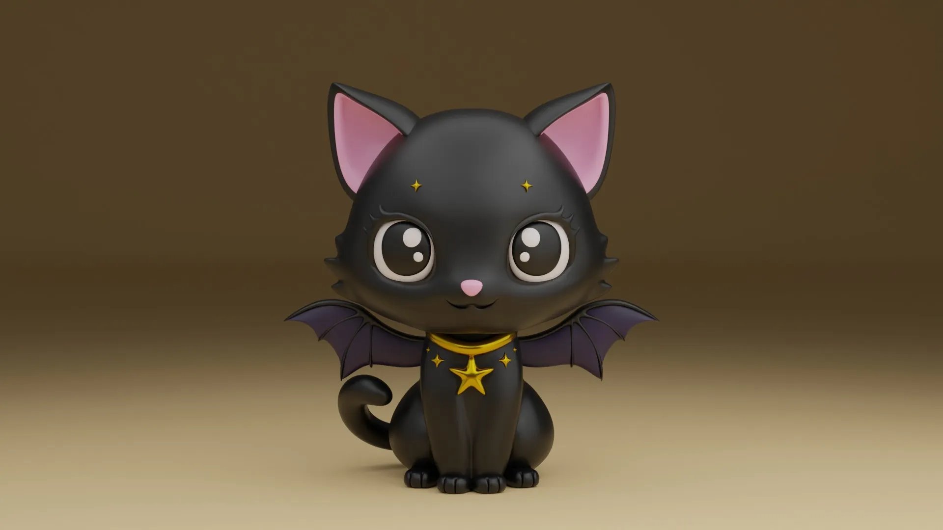 Halloween cat 3D Print Model .c4d .max .obj .3ds .fbx .stl .blend 
