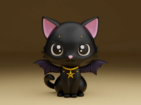 Halloween cat 3Dプリントモデル