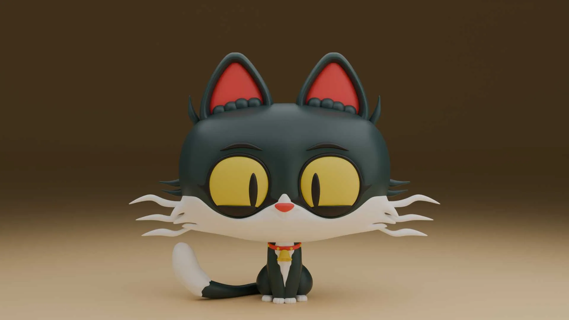 Cute cat 3D Print Model .c4d .max .obj .3ds .fbx .stl .blend 