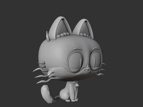 Cute cat 3D Print Model