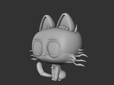 Cute cat 3D Print Model