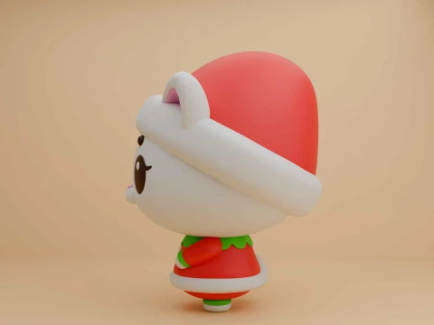 Cute cat figure for christmas day 3D Print Model