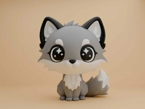 Cute wolf toy Modelo de Impressão 3D
