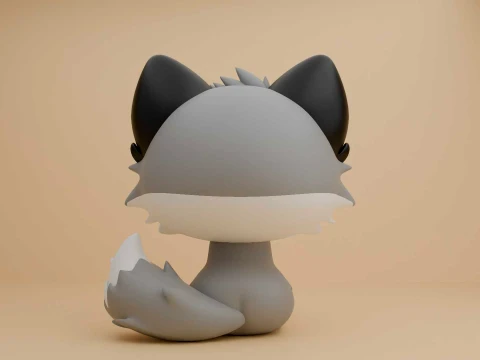 Cute wolf toy 3D Print Model