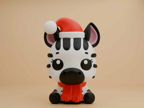 3dprintable zebra toy for christmas day 3D 打印模型