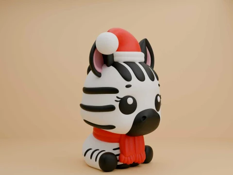 3dprintable zebra toy for christmas day 3D Print Model