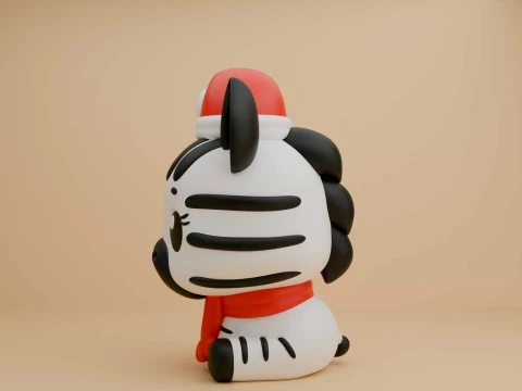 3dprintable zebra toy for christmas day 3D Print Model