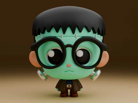 Cute zombie boy figure for halloween gift 3Dプリントモデル